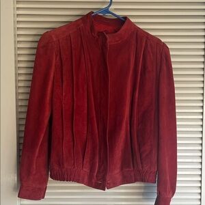 Vintage Suede Women's Bomber Style Jacket